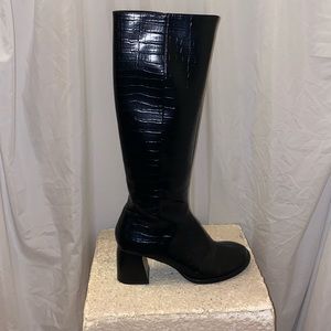 Zara Knee High Croc Boots